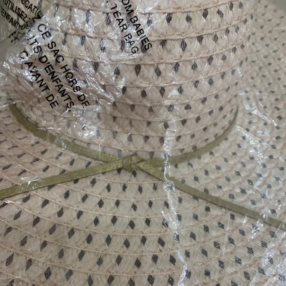 NWT pink blush floppy straw hat